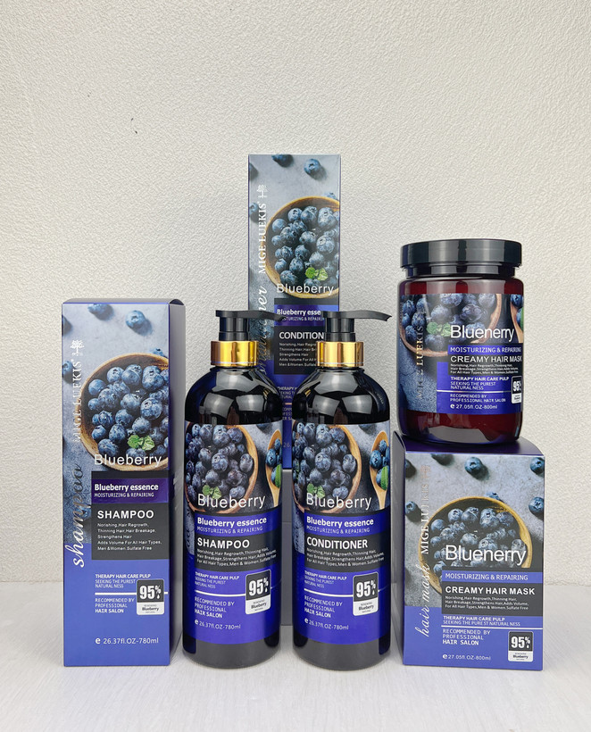 ست شامپو و ماسک مو بلوبری Mige Luekis Blueberry میگ لوکیس