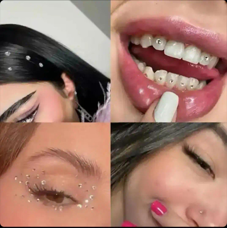 نگین چسبی سهبعدی مدل هفت رنگ